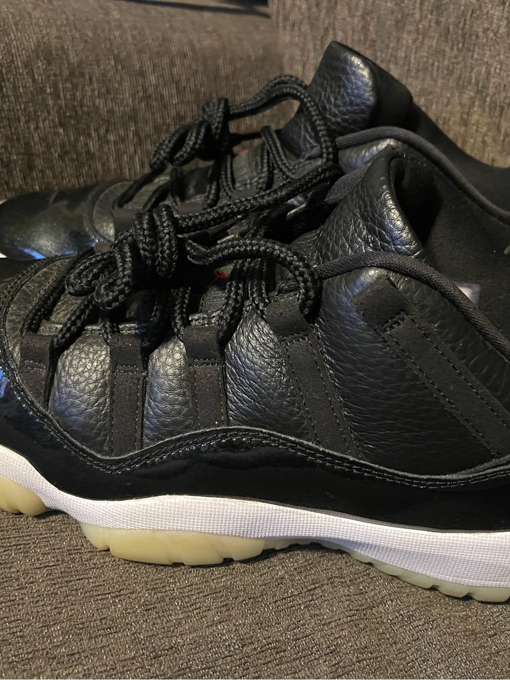 Men's Black Leather Athletic Sneakers - Brand: